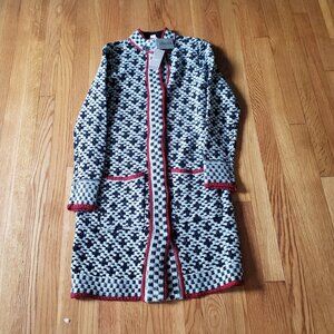 Chico's Checkered Mixed Cardigan 0 NWT